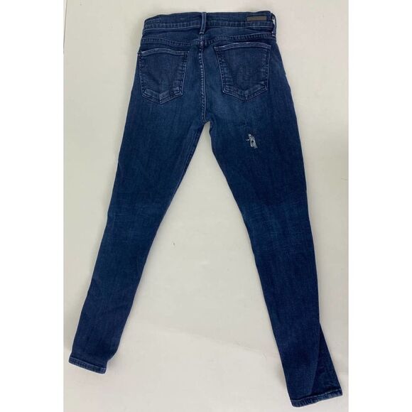 Citizens of Humanity Phantom Cropped Skinny Leg Distressed Jeans Blue - Size 28 - Picture 4 of 11